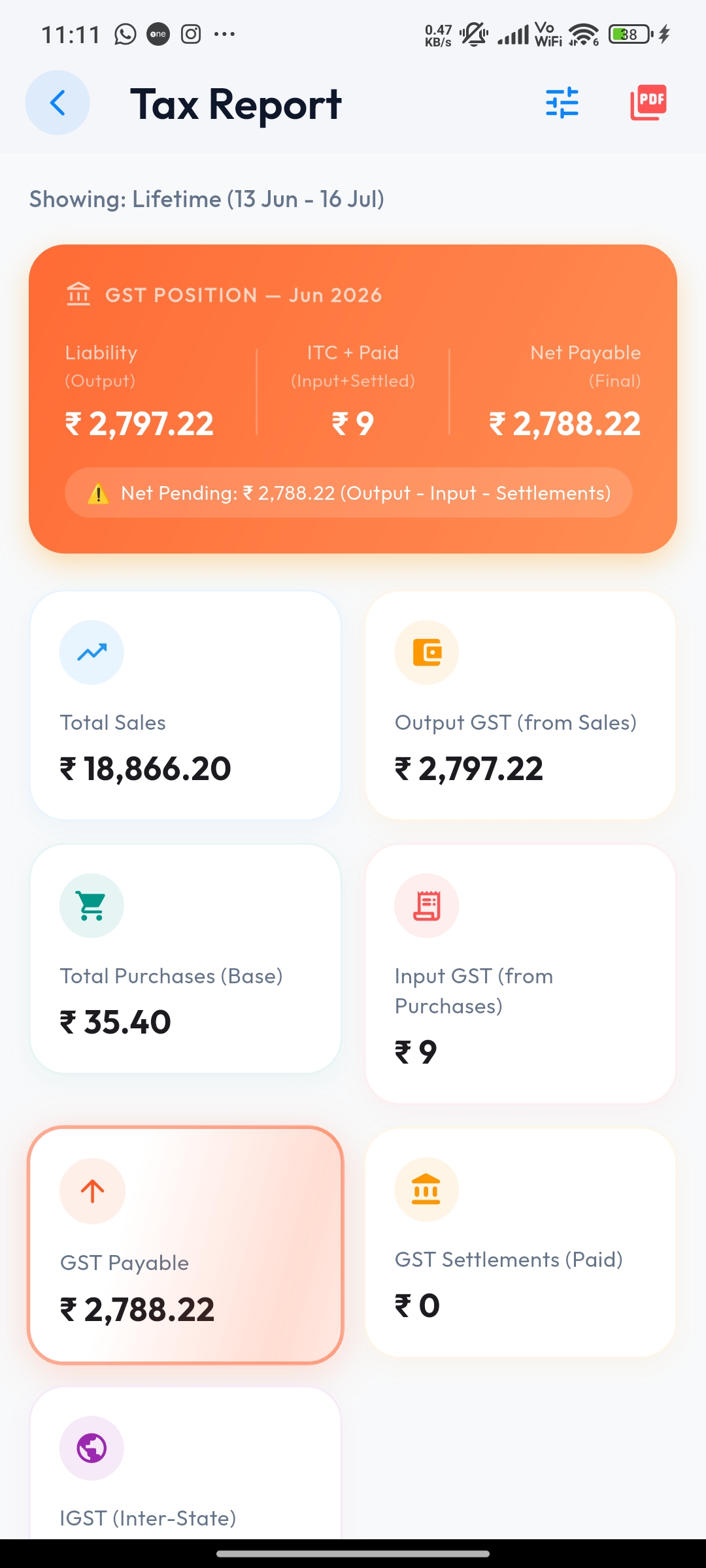 Tax Report